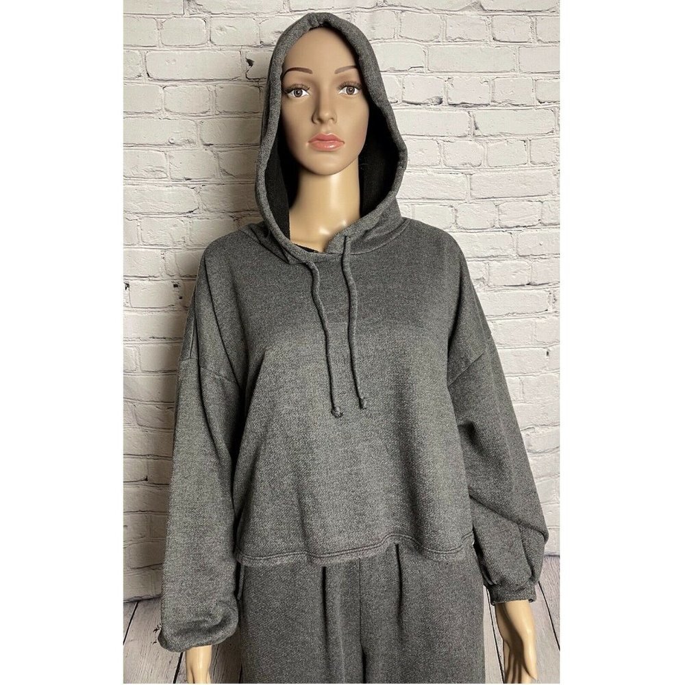 NWT New $68 Free People Movement Hoodie Grey Size L